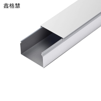 鑫格慧 铝合金线槽明装方形外开穿线槽外盖式布线槽 80*50mm 米