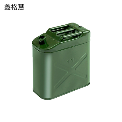 鑫格慧 加厚铁油桶汽油桶备用油箱 15L立式铁盖 个