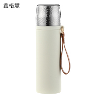 鑫格慧 焖茶杯锤纹盖316不锈钢保温杯茶水分离 500ml 个