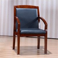 北京德诚和 实木烤漆办公椅实木四脚落地办公椅油漆会议椅子培训椅