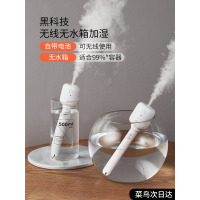 几素 加湿器迷你卧室婴儿家用宿舍便携小型无线空气低噪床头小巧补水办公室桌面usb车载香薰大容量加湿 白色[2200毫安]
