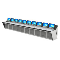 北京德诚和JSK-008十人位控制台(含台面板+键盘托+挡水条+柜体+台脚)