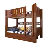 北京德诚和胡桃色实木上下床 900*1900*1800