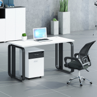 北京德诚和黑白款工位钢架桌职员桌员工工位