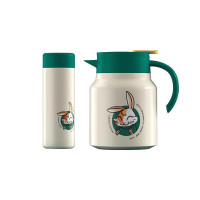 都市太太(DStt)MTU·萌兔系列·饮水套装迷你套装保温杯壶180ML+1000ML不锈钢真空保温套装 绿色 商用