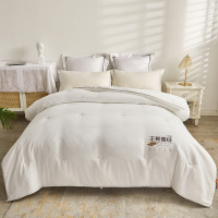 悠梦嘉居慵眠生姜暖绒被冬被保暖驱寒快速增温棉绒抗菌舒适柔软贴肤YB-1061姜白200*230