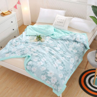 悠梦嘉居雅颂芳华竹炭被水洗棉柔软舒适空调被 可水洗贴肤裸睡YB9-002绿意盎然