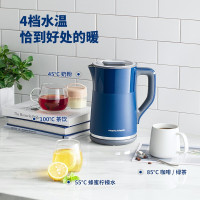 摩飞电器恒温烧水壶电热水壶304全不锈钢1.5L泡茶冲奶多功能烧水智能保温双层防烫实时显温MR6070