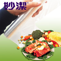 妙潔免刀撕PE保鲜膜 卷装一次性易撕点断裁线食品用水果保鲜