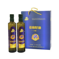 冷榨亚麻籽油礼盒装(500ml*2)(影)