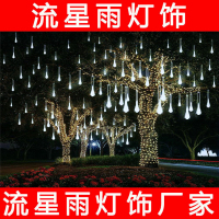 流星雨led灯彩灯氛围灯 50cm 10根 双面高亮套装 线长11米 (白色 蓝色 暖色 五彩 备注可选联系客服)