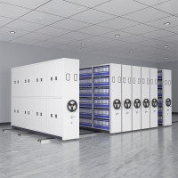 德诚和移动档案柜资料架钢制轨道密集柜/密集架900mm*560mm*2400mmH组