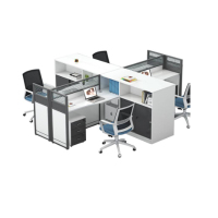 德诚和办公桌屏风工位400款十字型四人位1.5米3000*3000*1200mmH组