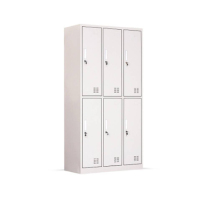 德诚和 钢制6门更衣柜储物柜0.8mmm厚钢板 900*500*1850mmH件