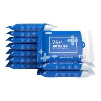 京东京造75%便携酒精湿巾10片*10包杀菌湿巾湿纸巾卫生湿巾酒精棉片(TT)