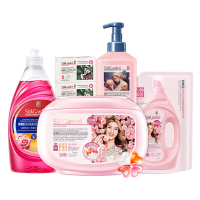 蔬果园(SukGarden)大师调香繁花系列高端家清礼盒装 家庭洗护清洁6件套(TT)