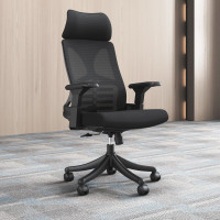 兰冉办公椅经理主管椅子人体工学椅电脑椅学习椅黑色高背转椅