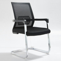 兰冉 办公桌网布办公椅电脑椅职员椅弓形会议椅子弓形办公椅 D820黑色