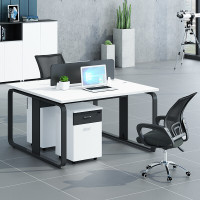 德诚和 黑白款现代工位双人位1200*1200*1100mmH套