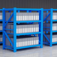 德诚和 中型仓储货架置物蝴蝶立柱货架主架1.0米长(承重300KG)1000*400*2000mmH组