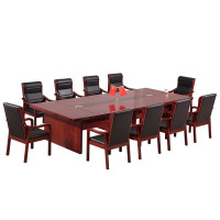 德诚和 现代型复合实木贴皮油漆会议桌3.5米长 3500*1500*750mmH 张