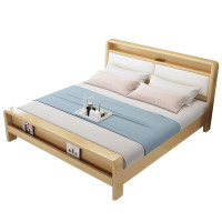 德诚和松木实木系列实木床公寓床1.5米(含弹簧床垫)1510*2220*1000mmH张