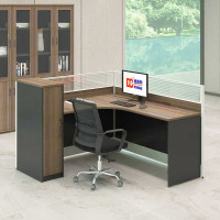 德诚和屏风工位D款 L字型单人位(含衣柜)DCH-PFD14 1400*1400*1200mmH组