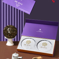 露华春茶叶礼盒 送长辈客户送礼 共丰年礼盒双饼