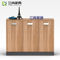 兰冉文件柜办公家具柜档案柜资料柜职员 三门木制矮柜1200*400*800mmH