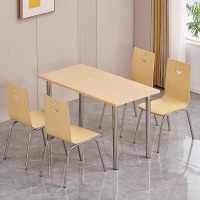 兰冉 LA-ST-004 员工食堂餐桌椅组合 1.4米一桌四椅 W1400*D600*H750mm