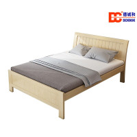 实木大床双人床卧室床公寓床 1810*2130*1050mmH(含床垫)