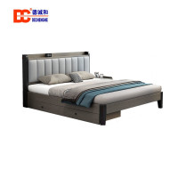 现代欧式家具软包板式主卧床公寓床酒店床新款 1800*2000mmH