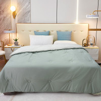 针织裸睡被-绿色