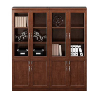 兰冉 LR-ST-420 中式贴木皮文件柜四门资料柜 W1800*D400*H2000mm