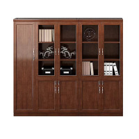 兰冉 LR-ST-421 中式贴木皮文件柜左五门资料柜 W2260*D400*H2000mm