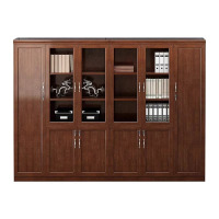 兰冉 LR-ST-422 中式贴木皮文件柜六门资料柜 W2720*D400*H2000mm