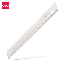 得力(deli)2012小号美工刀片(银色)(10片/小盒) 10小盒装(2盒起售)