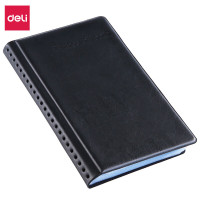 得力(deli)5783名片册 商务名片册 大容量名片簿活页办公 名片夹 5本装 颜色随机