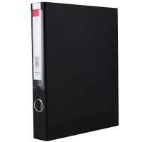 得力(deli)5454 A4 纸板文件夹双强力文件夹板夹 活页资料弹簧打孔夹子 双强力夹 黑色单只装(12只起售)