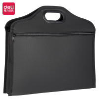 得力BG137手提事务包防泼溅不易渗透携带便捷办公会议记录收纳包 240*395*60mm [黑]2个装