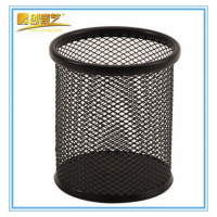 金属网纹圆形加厚笔筒CQY802