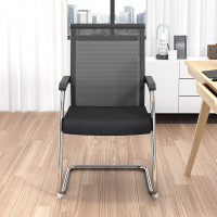 德诚和办公家具电脑椅办公椅会议椅职员椅网布弓形椅黑色
