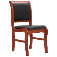 德诚和办公椅电脑椅实木皮革会议椅靠背椅培训椅子