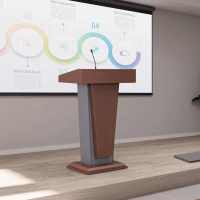 德诚和 演讲发言会议主持培训教师讲话台 迎宾引导婚礼台 胡桃色