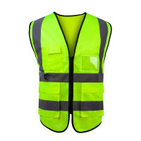 夏季反光衣安全背心夜间反光马甲多口袋工作服定制LOGO