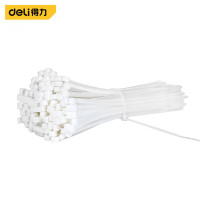 得力(deli)扎带 自锁式尼龙塑料卡扣扎线带捆线带 DL506131[3x150mm白/黑可选](10包起售)