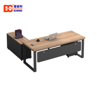 德诚和办公桌老板桌办公室家具简约现代总裁桌子单人主管桌经理桌1400*1900*750mmH组