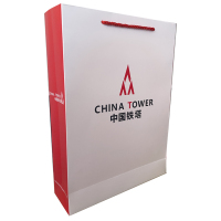 定制250g专用白卡彩印亚膜,三股绳手提纸质广告宣传袋手提袋(500起定)