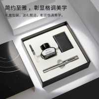 KACO百锋金属钢笔礼盒 EF明尖墨囊吸墨器两用 成人办公学生练字男女高档商务签字笔送礼 含墨水墨囊sky