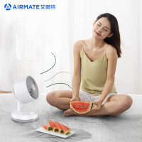 艾美特(AIRMATE)电风扇 空气循环扇台式桌面对流四季电风扇换气扇FA15-X40 机械款白色